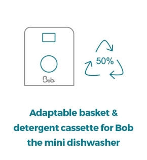 Adaptable basket & detergent cassette - bob dishwasher