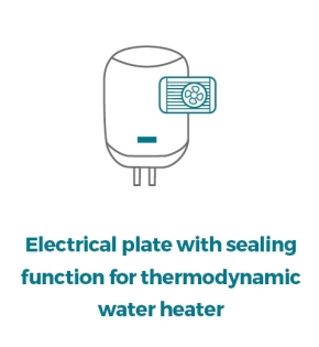 Electrical plate for thermodynamic water heater