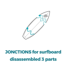 JONCTIONS for surfboard disassembled 3 parts