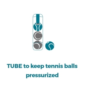 TUBE to keep tennis balls pressurized